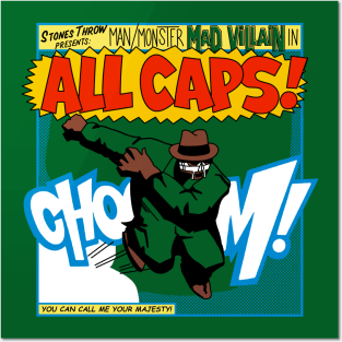 mf doom all caps Posters and Art